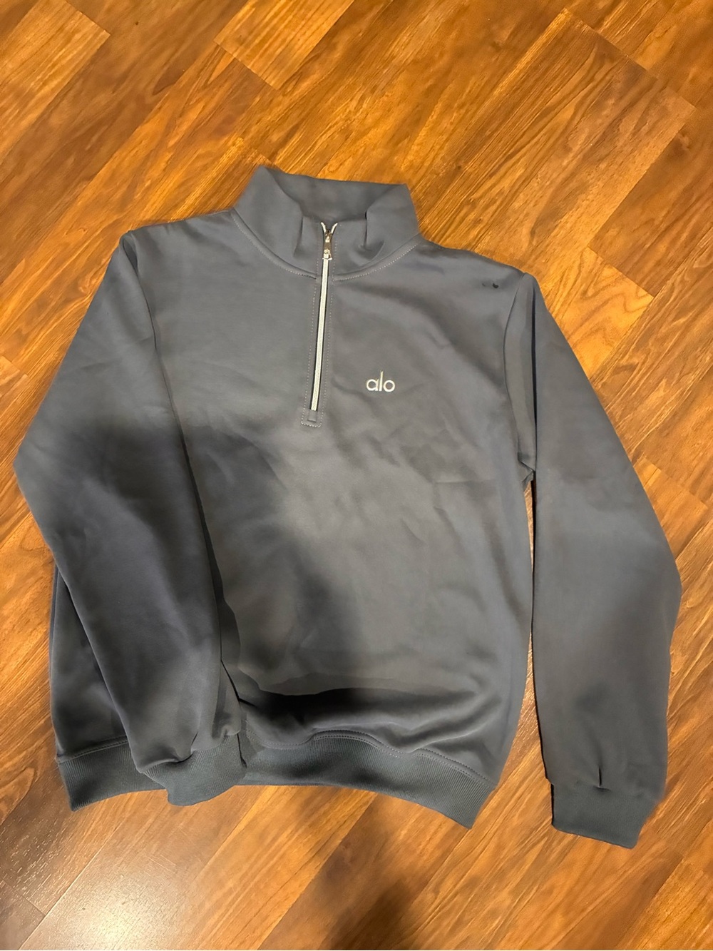 ALO Yoga Half-Zip Pullover Sweatshirt - Slate Size Medium